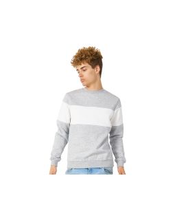 Свитшот блокинг Edinburgh, серый меланж/белый, мужской Свитшот блокинг Edinburgh, серый меланж/белый, мужской