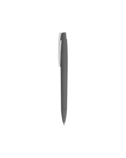 Ручка пластиковая soft-touch шариковая Zorro, серый/белый-foto3