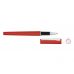 Ручка металлическая роллер Brush R GUM soft-touch с зеркальной гравировкой, красный