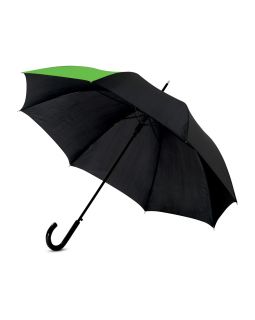 Зонт-трость Lucy 23 полуавтомат, черный/лайм