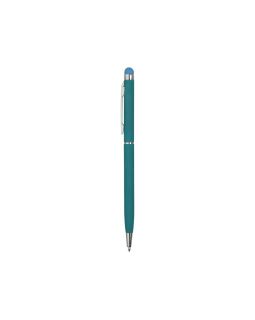 Ручка-стилус шариковая Jucy Soft с покрытием soft touch, бирюзовый-foto3