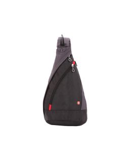 Рюкзак SWISSGEAR с одним плечевым ремнем, 25x15x45 см, 7 л, черный/серый