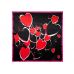 Набор Ungaro: брелок Сердце, платок шелковый, черный/красный