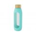 Tidan Бутылка из боросиликатного стекла объемом 600 мл с силиконовым держателем, tide green