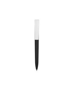 Ручка пластиковая soft-touch шариковая Zorro, черный/белый-foto2