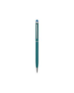 Ручка-стилус шариковая Jucy Soft с покрытием soft touch, бирюзовый-foto2