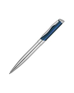 Ручка шариковая Глазго серебристая/синяя