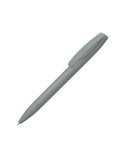 Шариковая ручка Coral Gum  с прорезиненным soft-touch корпусом и клипом., серый