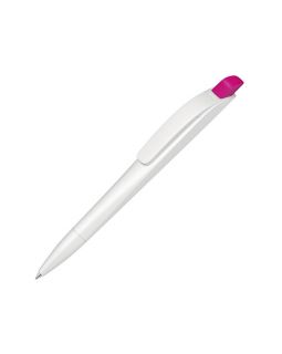 Ручка шариковая пластиковая Stream, белый/розовый