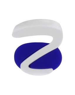 Ручка пластиковая soft-touch шариковая Zorro, синий/белый-foto6