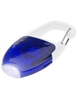 Брелок - фонарик с отражателем и карабином, ярко-синий/белый