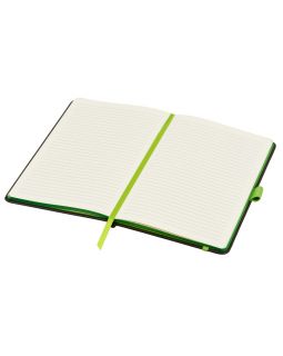 Блокнот ColorNote Black, твердая обложка A5, 80 листов, черный с зеленым яблоком-foto2