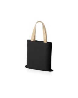 Сумка для шопинга Steady из хлопка с парусиновыми ручками, 260 г/м2, черный-foto2