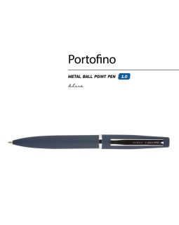 Ручка металлическая шариковая Portofino, софт-тач, 1.0 мм, синий-foto2