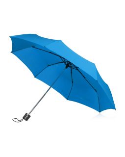 Зонт складной Columbus, механический, 3 сложения, с чехлом, голубой