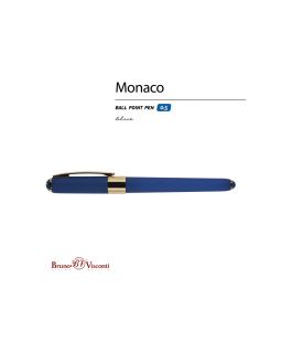Ручка пластиковая шариковая Monaco, 0,5мм, синие чернила, темно-синий-foto2