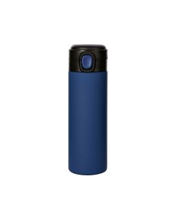 Вакуумная термокружка Waterline c кнопкой Guard, 400 мл, тубус, темно-синий-foto3