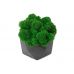 Кашпо бетонное со мхом (бета-антрацит мох зеленый), QRONA