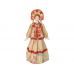 Набор Милана: кукла в народном костюме, платок в деревянном сундуке, золотистый/белый