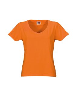 Футболка Heavy Super Club женская с V-образным вырезом, оранжевый