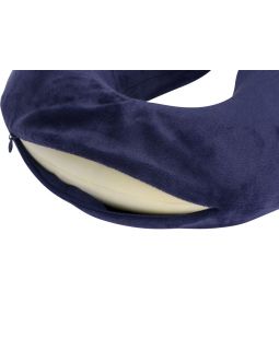 Подушка Basic из микрофибры с эффектом памяти U-shape, синий-foto3