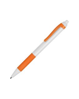 Ручка пластиковая шариковая Centric, белый/оранжевый