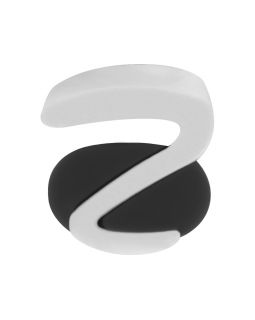 Ручка пластиковая soft-touch шариковая Zorro, черный/белый-foto6