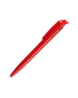 Ручка шариковая пластиковая RECYCLED PET PEN, синий, 1 мм, красный