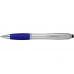 Ручка-стилус шариковая Nash, серебристый/синий