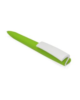 Ручка пластиковая soft-touch шариковая Zorro, зеленое яблоко/белый-foto5