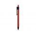 Ручка металлическая soft-touch шариковая Haptic, красный/черный