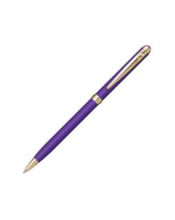Ручка шариковая Pierre Cardin SLIM с поворотным механизмом, фиолетовый/золото