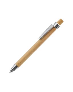 Ручка шариковая деревянная BEECH, черный, 1 мм, светло-коричневый