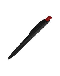 Ручка шариковая пластиковая Stream, черный/красный