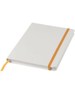 Блокнот Spectrum A5 с белой бумагой и цветной закладкой, белый/оранжевый