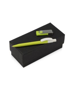 Подарочный набор Uma Memory с ручкой и флешкой, зеленое яблоко