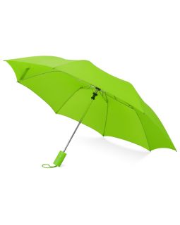 Зонт складной Tulsa, полуавтоматический, 2 сложения, с чехлом, зеленое яблоко