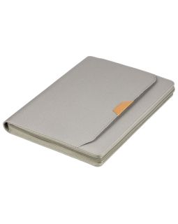 Портфолио А4 из RPET на молнии Harvey, 40 л FSC бумаги, серый-foto2