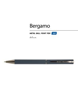 Ручка Bergamo шариковая автоматическая, синий металлический корпус, 0,7 мм, синяя-foto2
