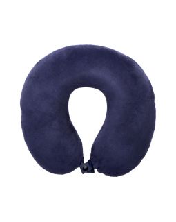 Подушка Basic из микрофибры с эффектом памяти U-shape, синий-foto2