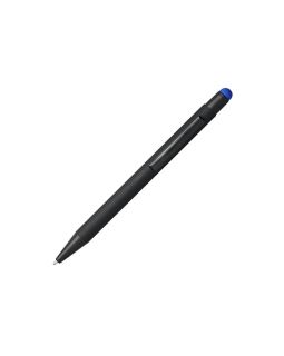 Резиновая шариковая ручка-стилус Dax, черный/синий