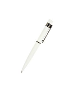 Ручка Verona шариковая автоматическая, белый металлический корпус, 1.0 мм, синяя
