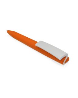 Ручка пластиковая soft-touch шариковая Zorro, оранжевый/белый-foto5