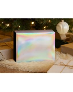 Подарочная коробка с голографическим шубером без печати Aurora, XL, 300х235х105 мм.-foto6