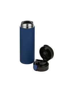 Вакуумная термокружка Waterline c кнопкой Guard, 400 мл, тубус, темно-синий-foto2