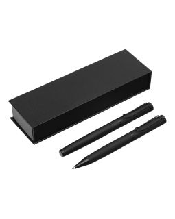 Подарочный набор из 2-х ручек Black Lama soft-touch, черный