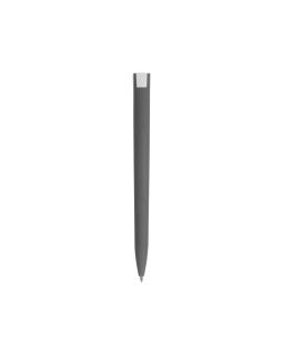 Ручка пластиковая soft-touch шариковая Zorro, серый/белый-foto4