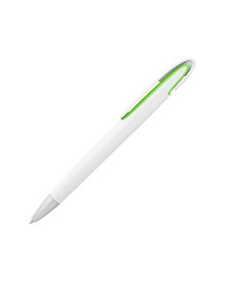 Ручка шариковая Rio, синие чернила, белый/зеленый