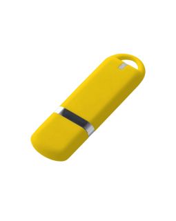 USB-флешка на 4 ГБ с покрытием soft-touch, жёлтый