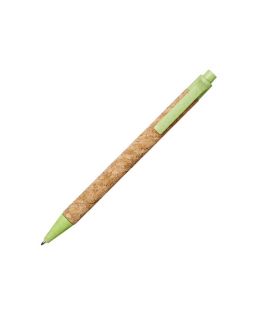 Шариковая ручка Midar из пробки и пшеничной соломы, зеленое яблоко